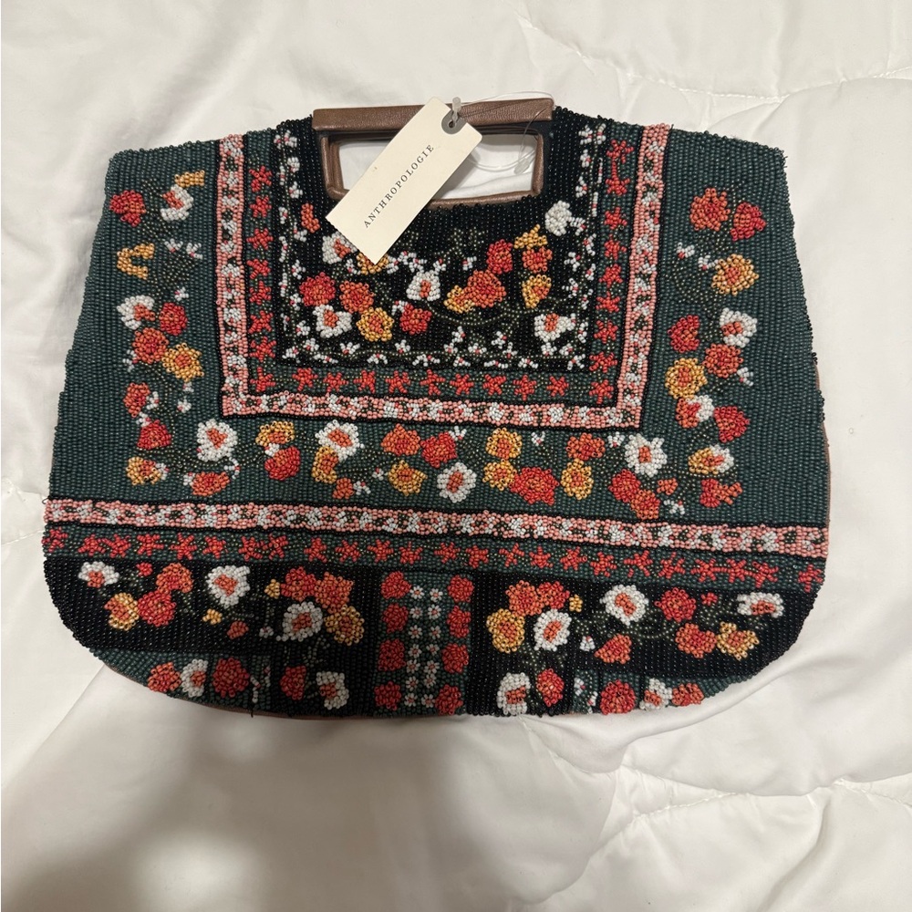 Anthropologie Salma Beaded Clutch